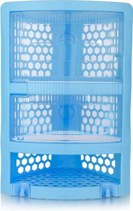 Nabhya Multipurpose Wall Mount Bathroom Corner Rack for Home, Kitchen & Bathroom Plastic Wall Shelf