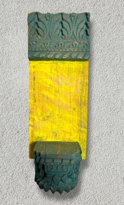 Rajputana art Hand carved wooden bracket wall shelf Wooden Wall Shelf