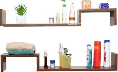 RIPPLEWUDS Crest Bathroom Particle Board Wall Shelf