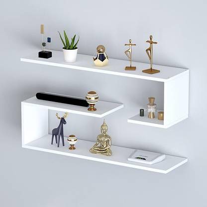 home design mart Wall Decor Display Rack and Shelves MDF (Medium Density Fiber) Wall Shelf