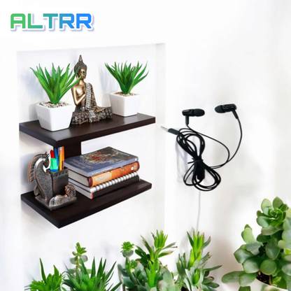 ALTRR Decorative Wall Shelf for Cable Box and Router Concealment Wooden Wall Shelf