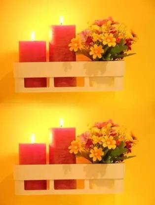 StayWay No Need Drilling Adhesive Plastic Rectangular Multipurpose Wall Shelves Plastic Wall Shelf