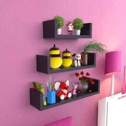 SMART SHOPPEE Wooden Wall Shelf