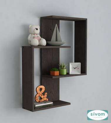 SIVOM ALEN Multipurpose Modular Wall Racks/Shelves/Organiser/Décor Particle Board Wall Shelf