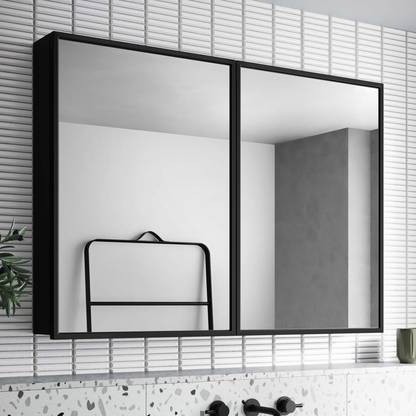 Plantex Bathroom Mirror Cabinet/Heavy-Duty Steel Bathroom Storage Organizer-24x32 Inch Steel Wall Shelf