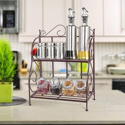 Best Quality Iron Spice Rack, Kitchen Storage Organizer, Bathroom Countertop, Utensils Rack Cast Iron Wall Shelf