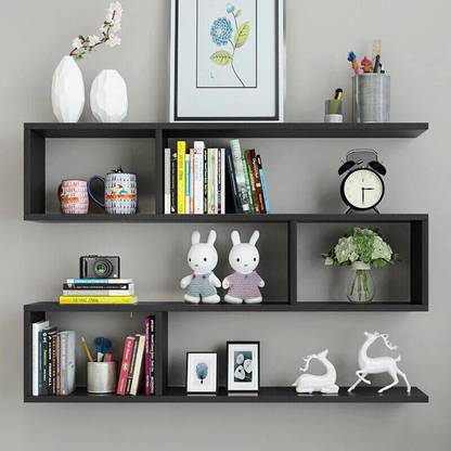 TheGoodLuck Wall Mount Floating Storage MDF (Medium Density Fiber) Wall Shelf