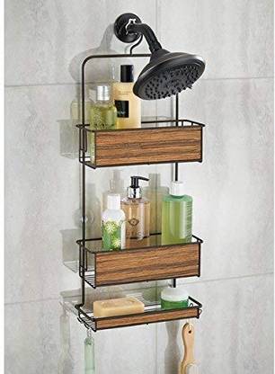 Indian Decor Practical Shower Caddy - Easy to Hang Shower Stand without Drilling Iron Wall Shelf
