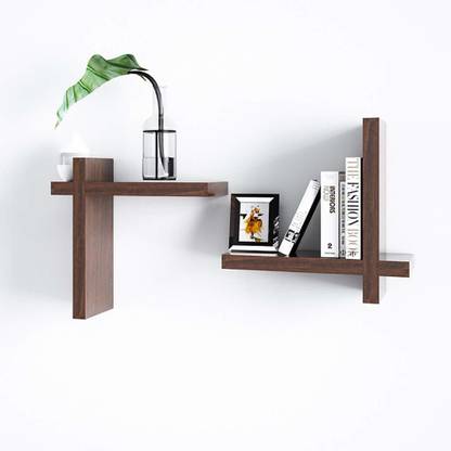 wooden cave V-shape wall shelves for wall decor and book organization MDF (Medium Density Fiber) Wall Shelf