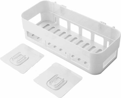 EBOFAB Plastic Wall Shelf (Number of Shelves - 2, Grey)