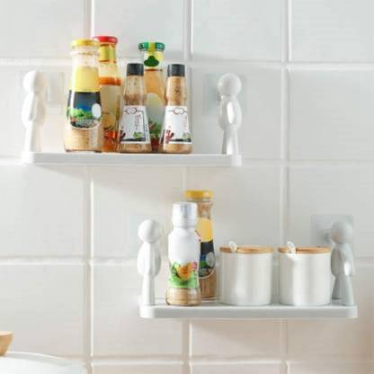 Ecodex Bathroom Storage Shelves White Bad Doll Shelf Storage Rack Wall Hanging Plastic Wall Shelf