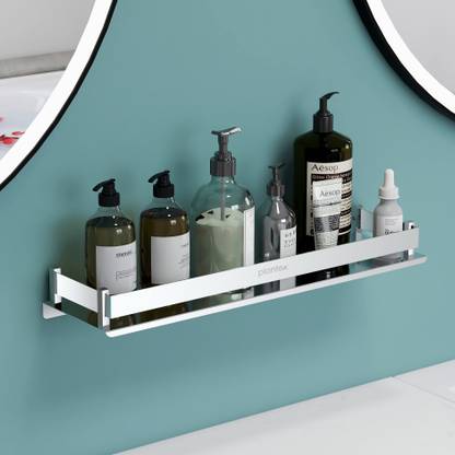 Plantex High Grade Stainless Steel Shelf/Bathroom Shelf/Kitchen Shelf 18 X 5 Inches - Wall Mount Stainless Steel Wall Shelf