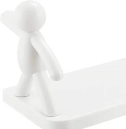 SJK Self Adhesive Multi-Purpose Wall Hanging Humanoid floating Shelf 2*0.304 Plastic Wall Shelf