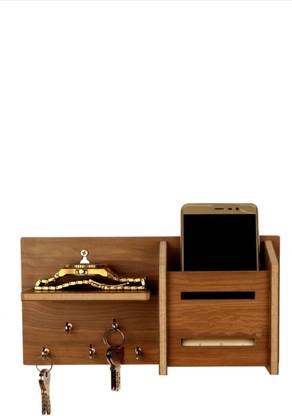 Aquarius Mart Mobile holder (AM 0230) Wooden Wall Shelf