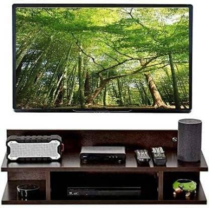 Star Handicrafts Wall T.V Entertainment Unit Set up Box Stand, Wifi Stand Wall Hanging Mounted MDF (Medium Density Fiber) Wall Shelf