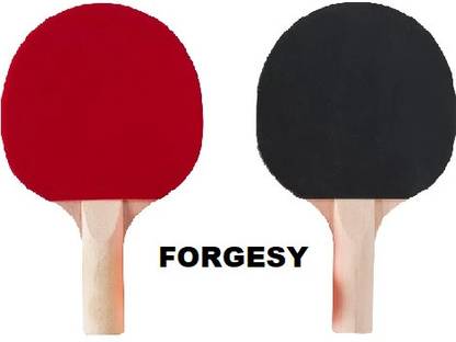 ABG Table Tennis Racket Red & Black Set of 2 Pcs Red, Black Table Tennis Racquet