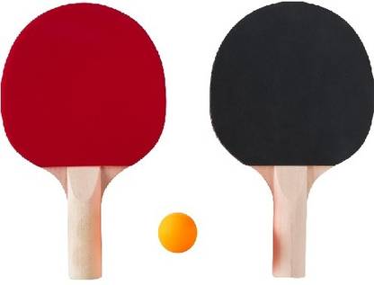 ARINEO Table Tennis Racquet Red & Black with Table Tennis Ball 1 Pcs Red, Black Table Tennis Racquet