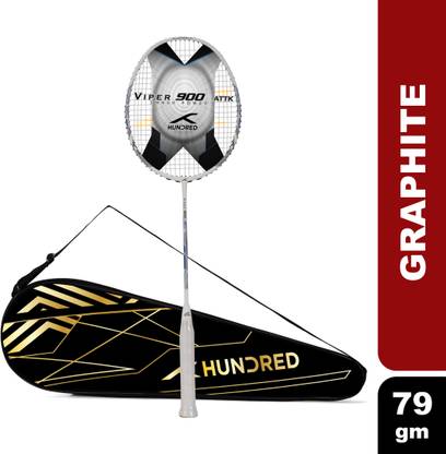 Hundred VIPER 900 White, Blue Strung Badminton Racquet