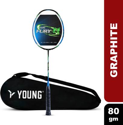 Young Fury 11 (Lightweight) High Modulus | 24T Japanese Graphite | Professional Black, Blue Strung Badminton Racquet