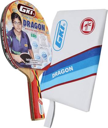 GKI Dragon Wooden Red, Black Table Tennis Racquet