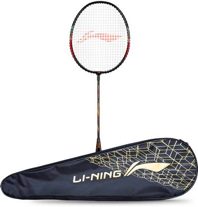 LI-NING Smash XP 60 IV Badminton Racket (Set of 1 + 1 Full Cover) (Strung, Black/Pink) Pink Strung Badminton Racquet