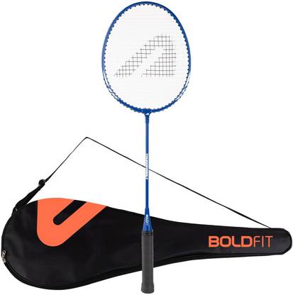 BOLDFIT Badminton Racquet with Cover Bag Badminton Racket Shuttle Racket Shuttle Bat Blue Strung Badminton Racquet