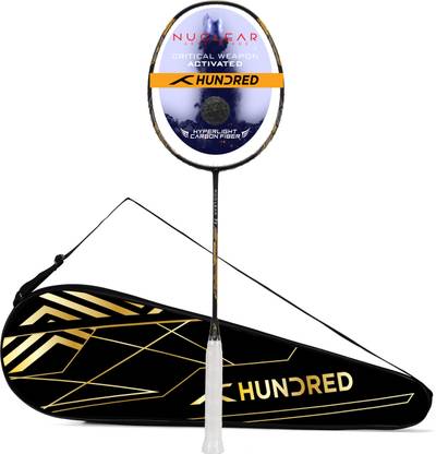 Hundred Nuclear 72 Superlight 6U Grey, Black, Gold Unstrung Badminton Racquet
