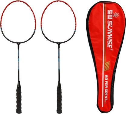 Sunwise Action Badminton Racket Red Strung Badminton Racquet