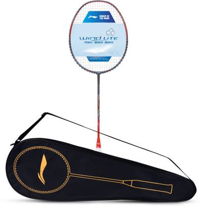 LI-NING Wind Lite 800 II Grey, Red Strung Badminton Racquet