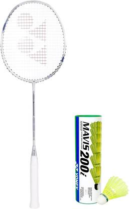 YONEX Astrox Attack 9 (Pack of 1 Racquet) + Mavis 200i (Pack of 6 Shuttle) Multicolor Strung Badminton Racquet
