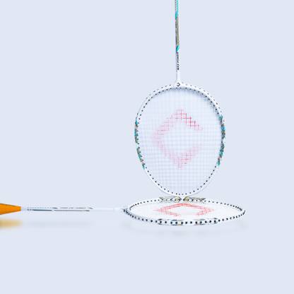 CAPTAIN MAX POWER Ovel shaped Badminton Racquets White Strung Badminton Racquet