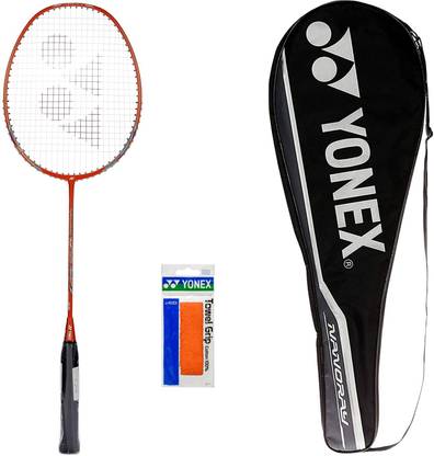 YONEX Nanoray 72 Light (Developed by Japan) Towel Badminton Grip Red Strung Badminton Racquet