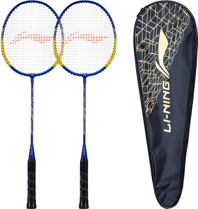 LI-NING Smash XP 70 IV Badminton Racket (Set of 2 + 1 Full Cover) (Strung, Black/Gold) Multicolor Strung Badminton Racquet