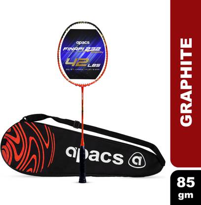 apacs Finapi 232 REBORN (42 LBS, World's Toughest Frame) 100% Japanese Graphite Red Unstrung Badminton Racquet