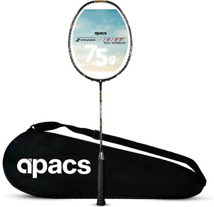 apacs Z Power 900 RP+ Super Lite (Lightweight, Extra Slim Shaft) 33LBS | Japan HMG Black Unstrung Badminton Racquet
