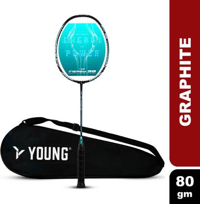 Young Inergy 38 (100% Graphite, 30LBS) Blue Strung Badminton Racquet