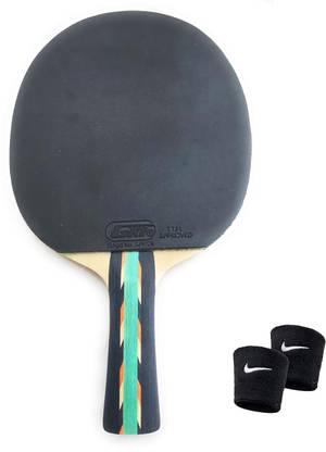 GKI Green Hunt Table Tennis Racquet With Wrist Band Multicolor Table Tennis Racquet