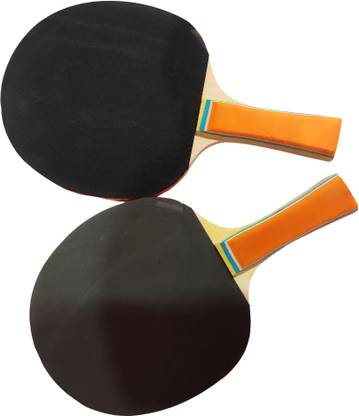Manu Trader Sport Table Tennis Bat (Pair) Red /Black Balls/Multicolor Table Tennis Racquet Multicolor Strung Tennis Racquet