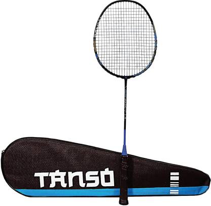 Tanso Arashi 1.0 Full Graphite Ultra Light Weight Carbon Fibre Strung Badminton Racket Blue Strung Badminton Racquet