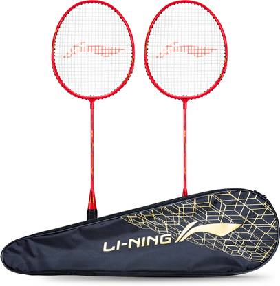LI-NING Mega Power MP 8 - Pack of 2 + 1 Full Cover Multicolor Strung Badminton Racquet