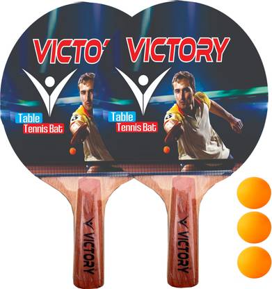 VICTORY Power TT Bat Pink / Black Black, Pink Table Tennis Racquet