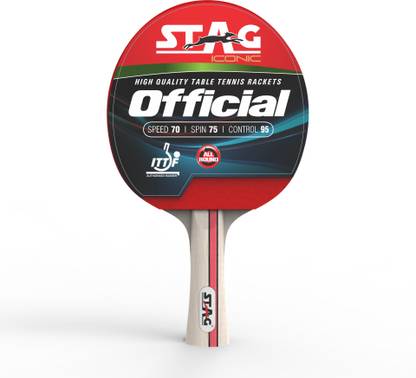 Stag iconic Official Red, Black Table Tennis Racquet
