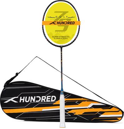 Hundred Cult 79 Featherlite Slim Shaft Black, Blue Unstrung Badminton Racquet