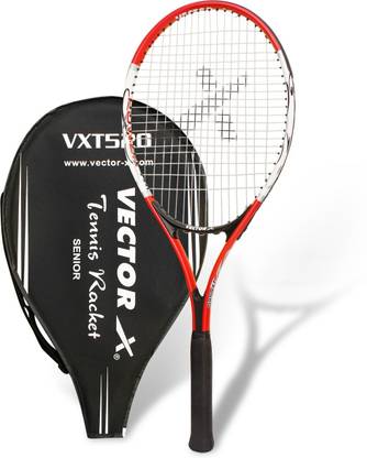 VECTOR X VXT 520 27 inches Senior with 3/4th cover Strung Tennis Racquet Red Strung Tennis Racquet