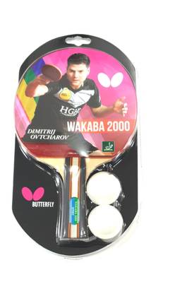 Butterfly Wakaba 2000- Dimitrij Ovtcharov-With cover Black, Red Table Tennis Racquet