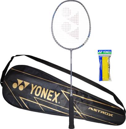 YONEX Astrox Attack 9 Made in India Racket | 32lbs, 80gms | Graphite | Isometric Grey, Yellow Strung Badminton Racquet