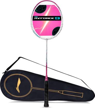 LI-NING Axforce White, Pink Strung Badminton Racquet