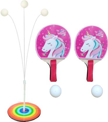 Muren Table Tennis Trainer, Table Ping-Pong with Elastic Soft Shaft, Self-Training Multicolor Table Tennis Racquet