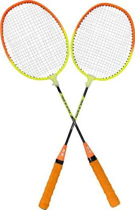 rk son Max yellow Multicolor Strung Badminton Racquet