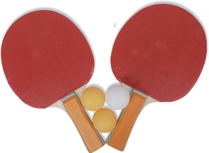 RAR SPORTS Table Tennis Racket Table Tennis Set, Storage Bag and 3 Ping Pong Balls Brown Table Tennis Racquet